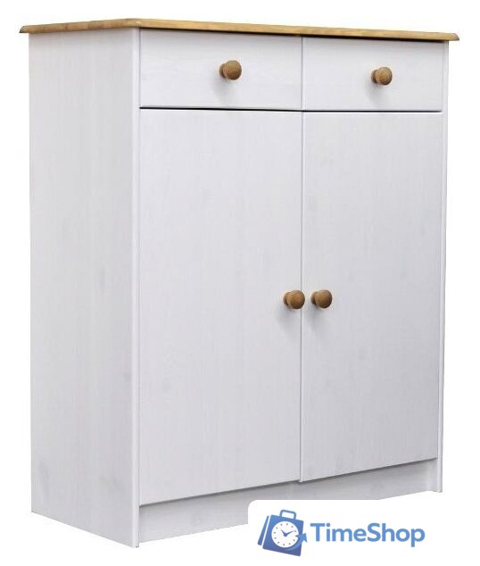 Комод Диприз Ром 2 двери 2 ящика Д 1349.1 (белый воск/антик) - Изображение №1 — Интернет-магазин Time-Shop