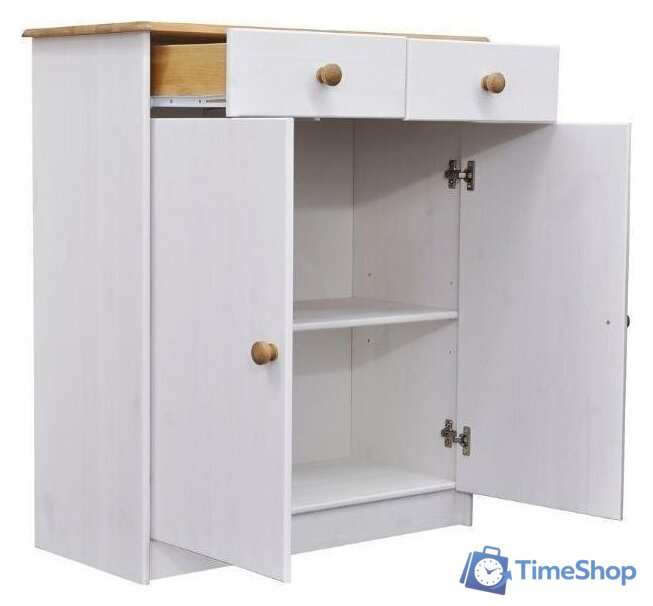 Комод Диприз Ром 2 двери 2 ящика Д 1349.1 (белый воск/антик) - Изображение №3 — Интернет-магазин Time-Shop