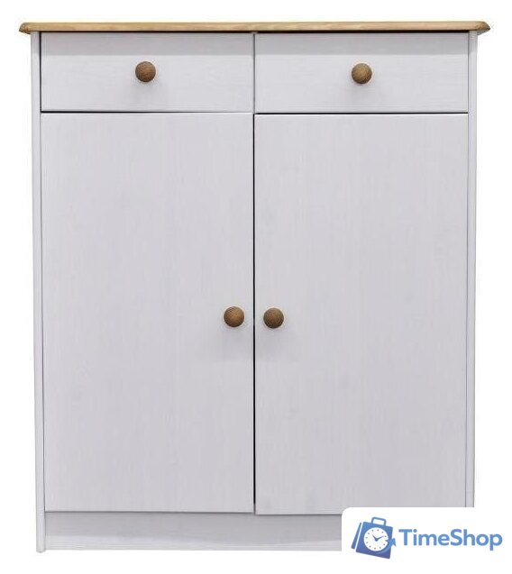 Комод Диприз Ром 2 двери 2 ящика Д 1349.1 (белый воск/антик) - Изображение №2 — Интернет-магазин Time-Shop