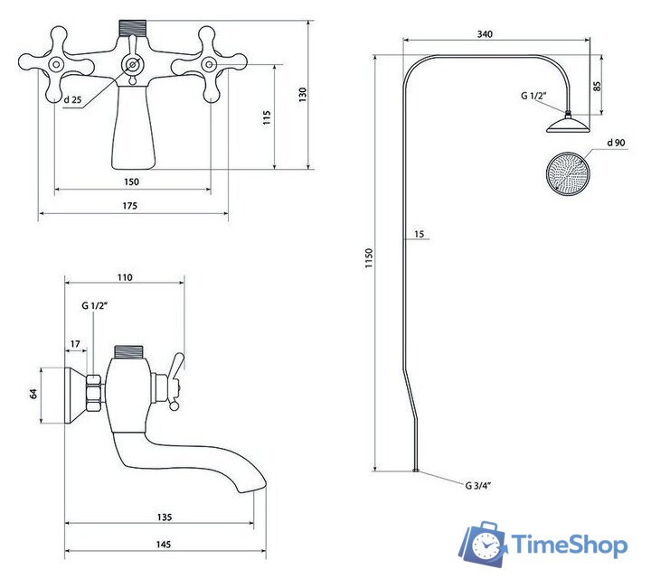 Душевая система  Славен СЛ-ДВ-А60 - Изображение №7 — Интернет-магазин Time-Shop