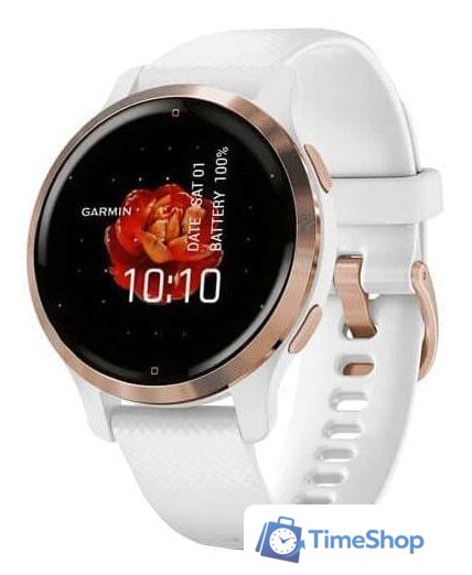 Умные часы Garmin Venu 2S (розовое золото/белый) - Изображение №1 — Интернет-магазин Time-Shop