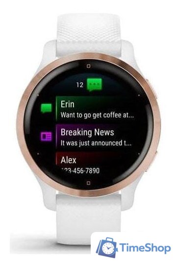 Умные часы Garmin Venu 2S (розовое золото/белый) - Изображение №3 — Интернет-магазин Time-Shop
