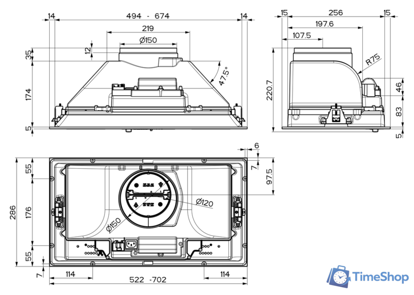 Кухонная вытяжка Faber Inka Smart C LG A70 305.0599.306 - Изображение №4 — Интернет-магазин Time-Shop