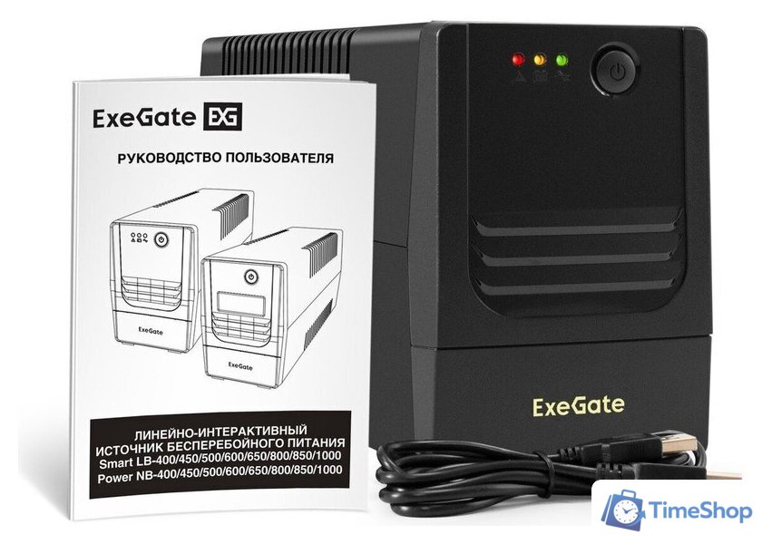 Источник бесперебойного питания ExeGate Power NB-650.LED.AVR.2SH.USB - Изображение №7 — Интернет-магазин Time-Shop