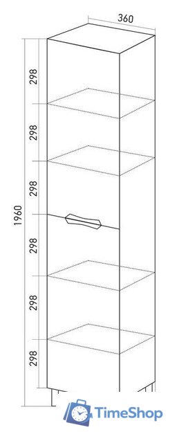  Mixline Шкаф-пенал Этьен 36 539098 - Изображение №4 — Интернет-магазин Time-Shop