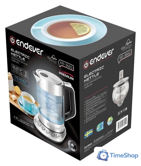Электрический чайник Endever KR-366G - Изображение №7 — Интернет-магазин Time-Shop