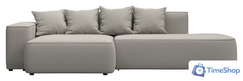 Угловой диван Лига диванов Лига-065 левый 129797L (рогожка амур 02 бежевый) - Изображение №1 — Интернет-магазин Time-Shop