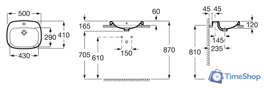 Умывальник Roca Debba A32799M000 - Изображение №2 — Интернет-магазин Time-Shop