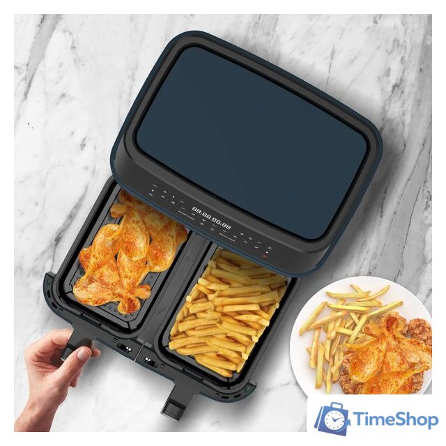 Аэрогриль (аэрофритюрница) TurboTronic TT-DAF6W (синий) - Изображение №4 — Интернет-магазин Time-Shop