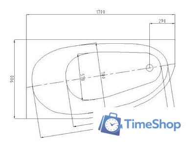 Ванна Aquatek Дива 160x90 (левая) - Изображение №6 — Интернет-магазин Time-Shop