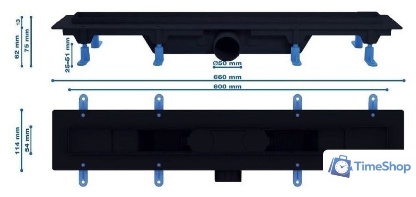 Трап/канал Styron STY-CH-60-FF - Изображение №3 — Интернет-магазин Time-Shop