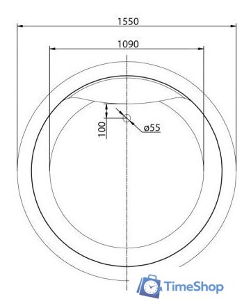 Ванна BelBagno BB30-1550 155x155 - Изображение №9 — Интернет-магазин Time-Shop
