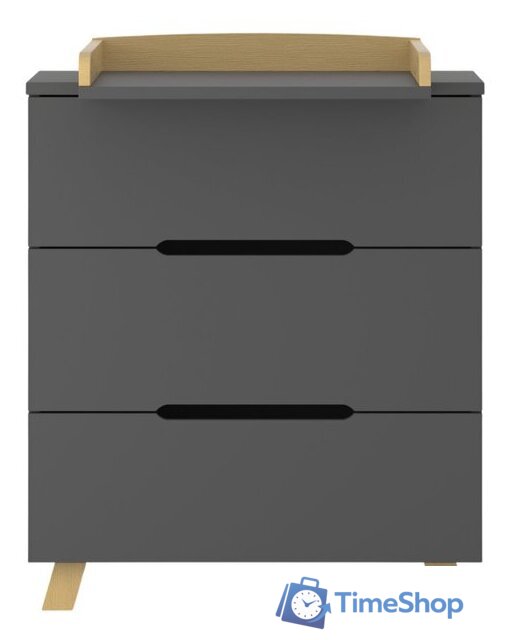 Детский комод Incanto Anniken LUX 800/3 PK-0087/9 (графит/бук) - Изображение №1 — Интернет-магазин Time-Shop