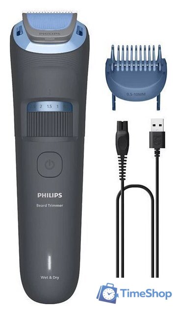 Триммер для бороды и усов Philips Beard Trimmer 3000 Series BT3617/15 - Изображение №1 — Интернет-магазин Time-Shop