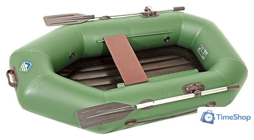 Гребная лодка Лоцман Гребная стандарт ЛС-200 ВНД (зеленый) - Изображение №1 — Интернет-магазин Time-Shop
