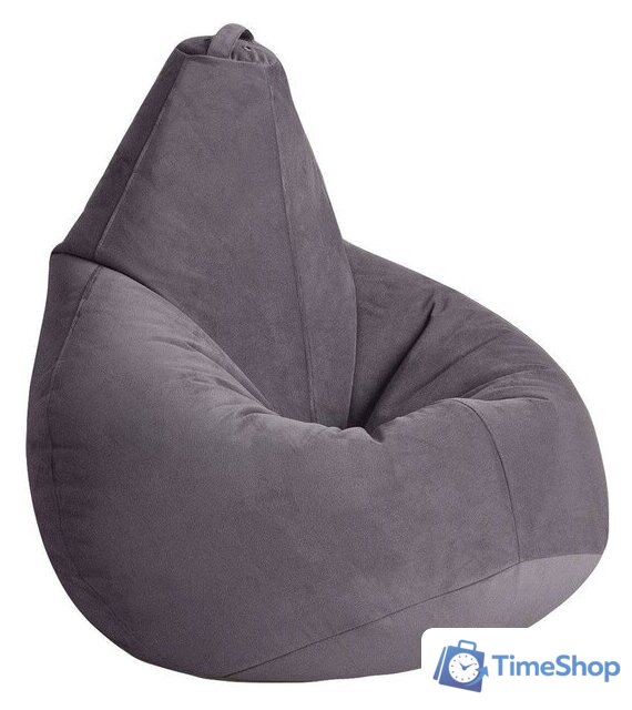 Кресло-мешок Kreslomeshki Груша L GV-110x80-A (антрацит) - Изображение №1 — Интернет-магазин Time-Shop