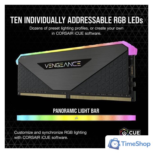 Оперативная память Corsair Vengeance RGB RT 2x16ГБ DDR4 3200 МГц CMN32GX4M2Z3200C16 - Изображение №4 — Интернет-магазин Time-Shop