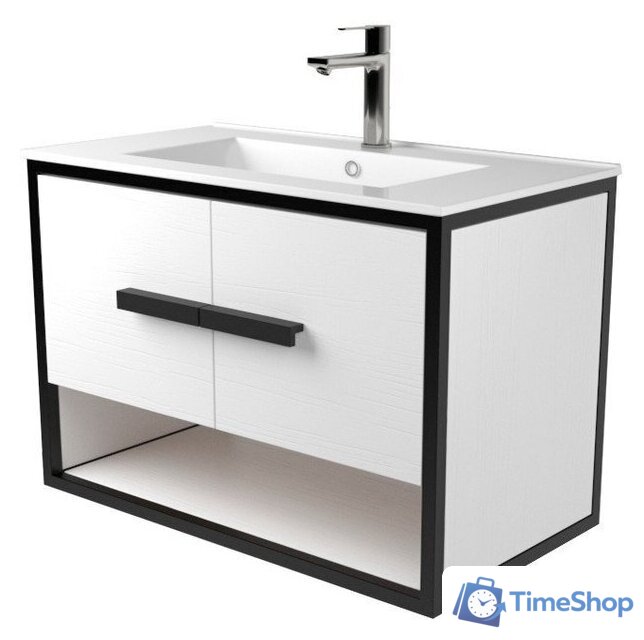  Дабер Тумба под умывальник 009 WeltWasser Deilbach 7517-70 Т9.7W.2.5 (черный/белый) - Изображение №1 — Интернет-магазин Time-Shop