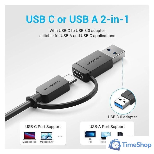 USB-хаб Vention CHTBB - Изображение №2 — Интернет-магазин Time-Shop
