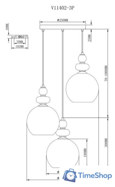Подвесная люстра Moderli Tamina V11402-3P - Изображение №2 — Интернет-магазин Time-Shop