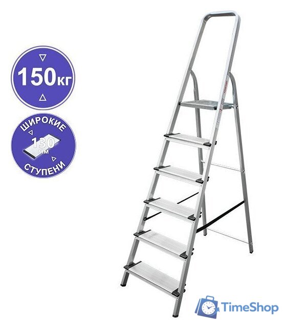 Лестница-стремянка Новая высота NV 1117 6 ступеней - Изображение №1 — Интернет-магазин Time-Shop