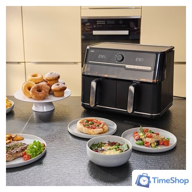 Аэрогриль (аэрофритюрница) Braun TwinCook 5 TD5073IBK - Изображение №6 — Интернет-магазин Time-Shop