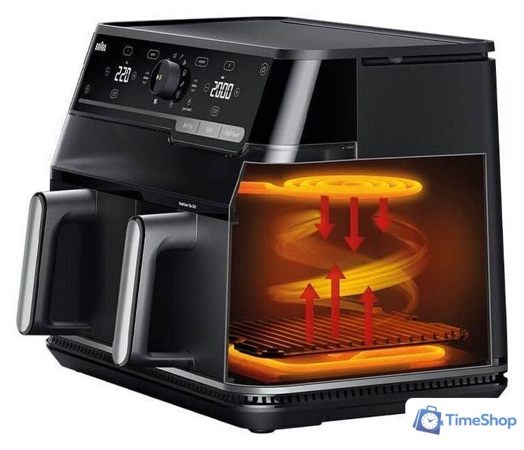 Аэрогриль (аэрофритюрница) Braun TwinCook 5 TD5073IBK - Изображение №2 — Интернет-магазин Time-Shop