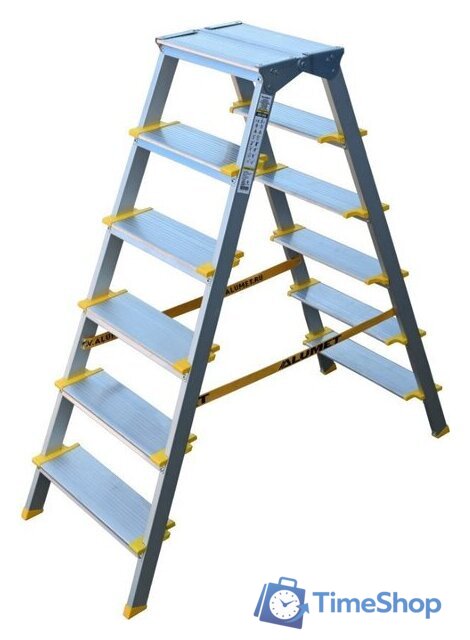 Лестница-стремянка Алюмет ASD 5206 (2х6 ступеней) - Изображение №1 — Интернет-магазин Time-Shop