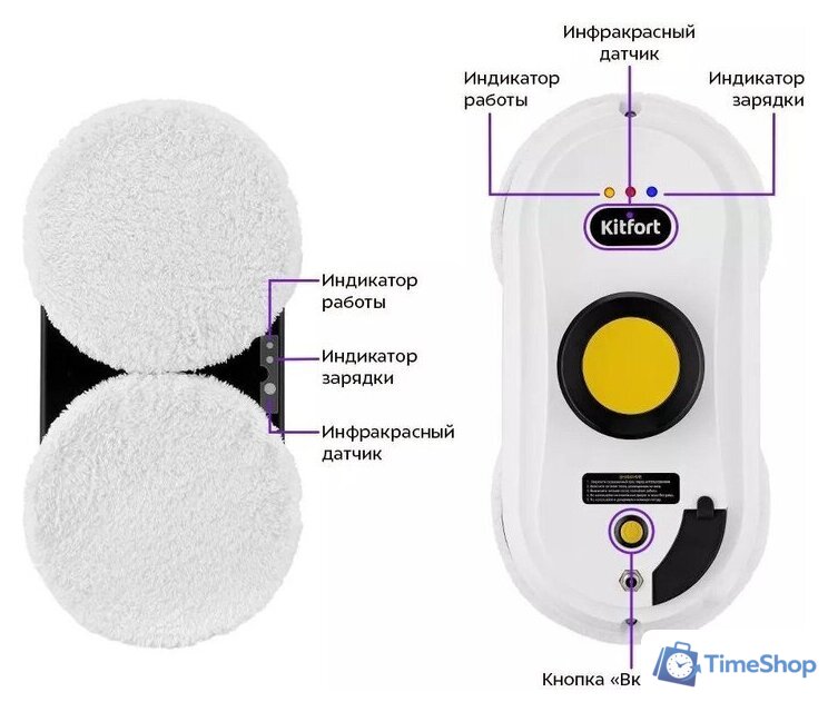 Робот для мытья окон Kitfort KT-5188 - Изображение №8 — Интернет-магазин Time-Shop