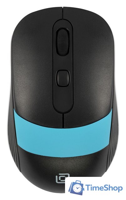 Мышь Оклик 310MW (черный/голубой) - Изображение №1 — Интернет-магазин Time-Shop