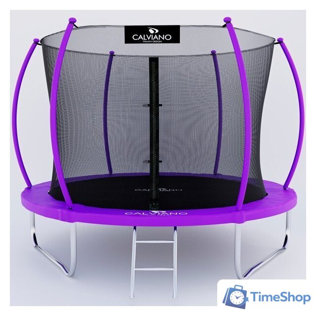 Батут Calviano Inside Master Purple 312 см - 10ft (внутренняя сетка, с лестницей) - Изображение №1 — Интернет-магазин Time-Shop