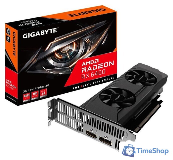 Видеокарта Gigabyte Radeon RX 6400 D6 Low Profile GV-R64D6-4GL - Изображение №5 — Интернет-магазин Time-Shop
