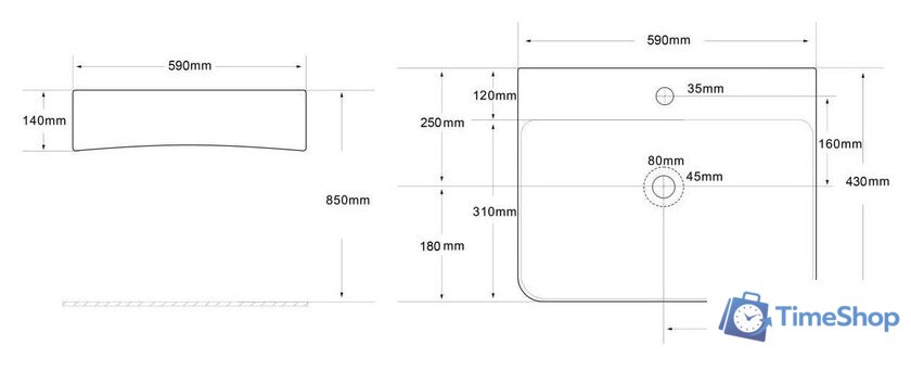 Умывальник Roxen Solo 570160 - Изображение №8 — Интернет-магазин Time-Shop