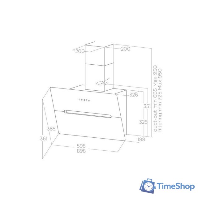 Кухонная вытяжка Elica Wise WH/A/90 - Изображение №2 — Интернет-магазин Time-Shop