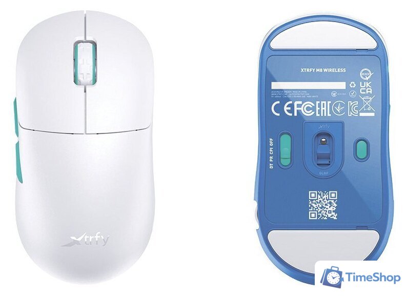 Игровая мышь Xtrfy M8 Wireless (белый) - Изображение №3 — Интернет-магазин Time-Shop
