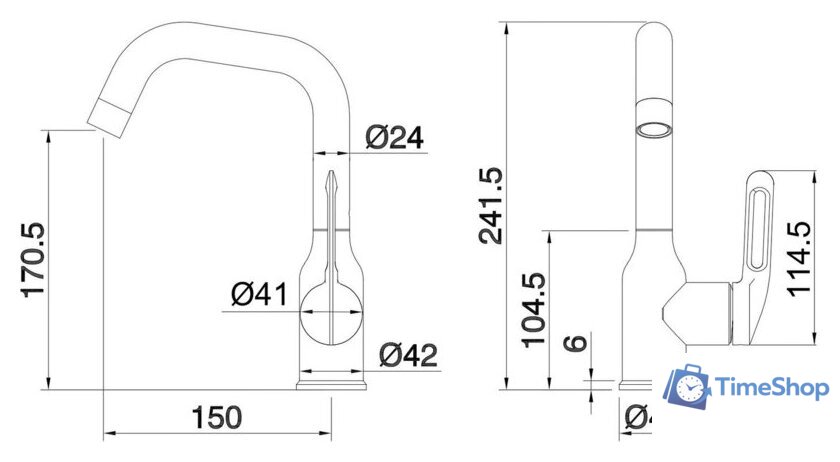 Смеситель Ekko E4065 - Изображение №2 — Интернет-магазин Time-Shop