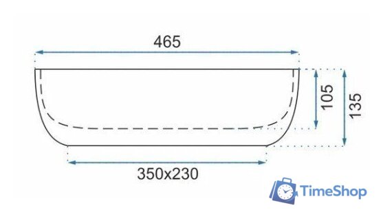 Умывальник Rea Livia U3801 (серый камень) - Изображение №3 — Интернет-магазин Time-Shop