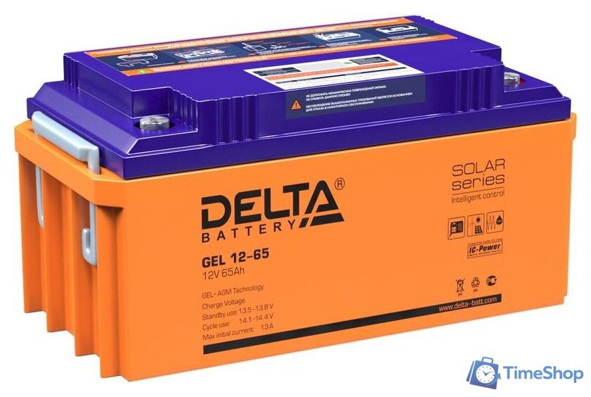 Аккумулятор для ИБП Delta GEL 12-65 (12В/65 А·ч) - Изображение №1 — Интернет-магазин Time-Shop