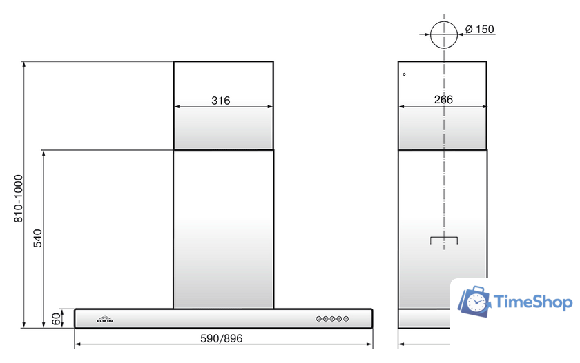 Кухонная вытяжка Elikor Опал 90Н-650-Э3Д (нержавеющая сталь) - Изображение №7 — Интернет-магазин Time-Shop