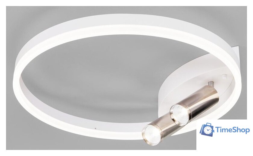 Припотолочная люстра Евросвет 90247/3 (белый-хром) - Изображение №1 — Интернет-магазин Time-Shop