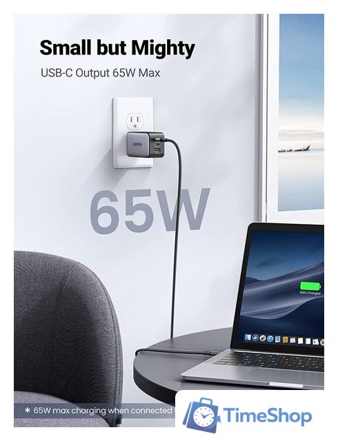 Сетевое зарядное Ugreen CD244 10335 (черный) - Изображение №2 — Интернет-магазин Time-Shop