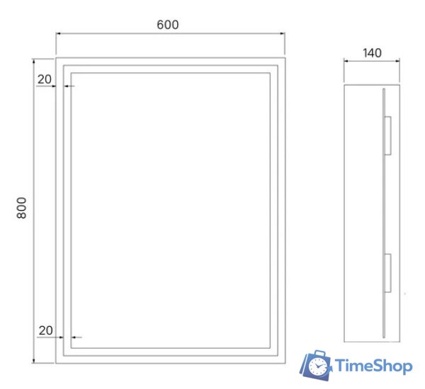  IDDIS Шкаф с зеркалом Zodiac ZOD6000i99 - Изображение №6 — Интернет-магазин Time-Shop