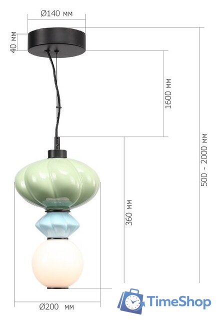 Подвесная люстра ST Luce SL6134.403.01 - Изображение №4 — Интернет-магазин Time-Shop