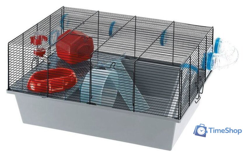 Клетка Ferplast Milos Large (серый) 57010617 - Изображение №1 — Интернет-магазин Time-Shop