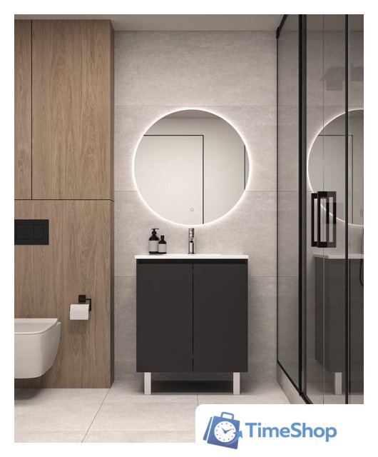  ЗОВ Тумба под умывальник Монови 80 M80LG0LGS (напольная/антрацит) - Изображение №7 — Интернет-магазин Time-Shop