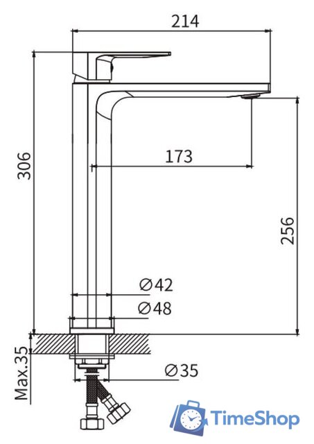 Умывальник Lauter 21886 + Reef 21CK8678C + сифон 21635CH + дон.клапан 21190CH (хром) - Изображение №7 — Интернет-магазин Time-Shop