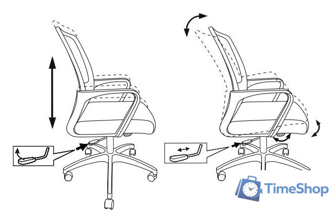 Офисное кресло Бюрократ MC-201/TW-11 (черный) - Изображение №5 — Интернет-магазин Time-Shop
