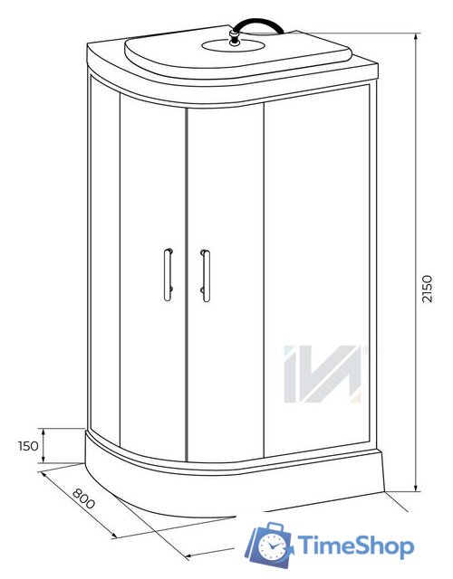 Душевая кабина IVA SC012CMR - Изображение №4 — Интернет-магазин Time-Shop