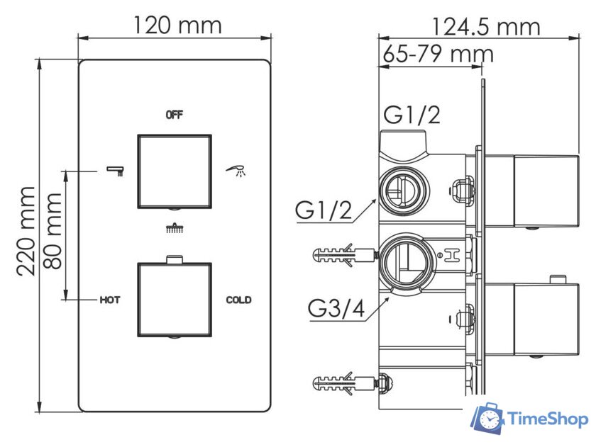 Смеситель Wasserkraft Аime 1544 Thermo - Изображение №3 — Интернет-магазин Time-Shop