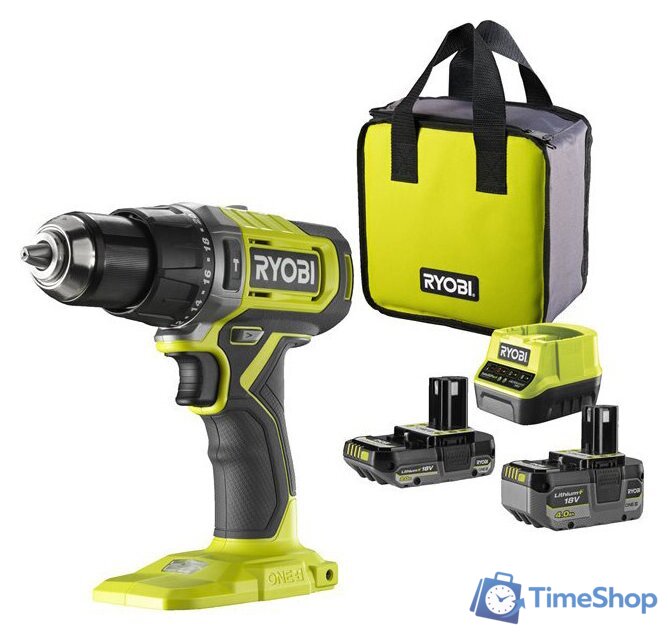 Ударная дрель-шуруповерт Ryobi RPD18-2C42S 5133005525 (с 2-мя АКБ 2 Ач+4 Ач, сумка) - Изображение №1 — Интернет-магазин Time-Shop